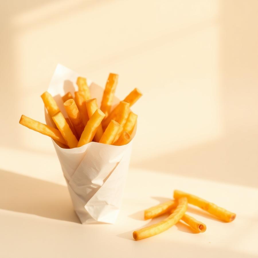 Frites maison fraîchement coupées